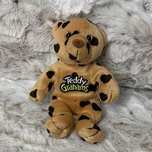 Teddy Grahams “Chocolatey Chip” Beanie Plush. 7” Y2K